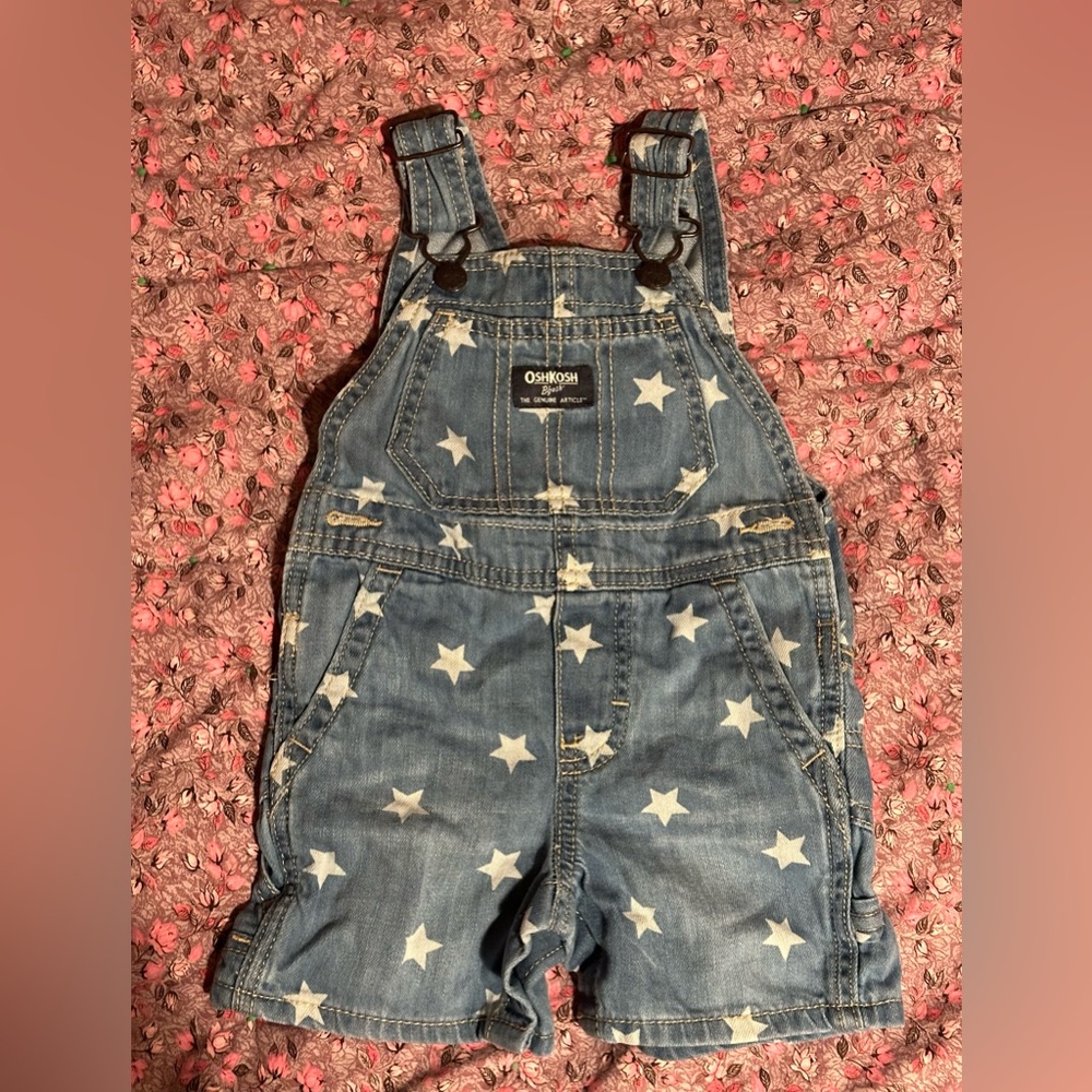 Oshkosh B’Gosh Stars Shortalls 4th of July 12 Months
